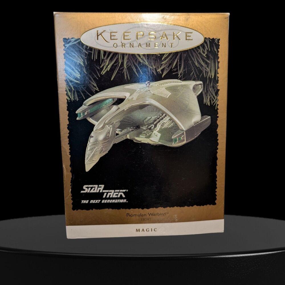 Hallmark Christmas Ornament Star Trek Next Generation Romulan Warbird Light 1995